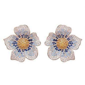 AGP PARIS Diva Floral Stud Earrings