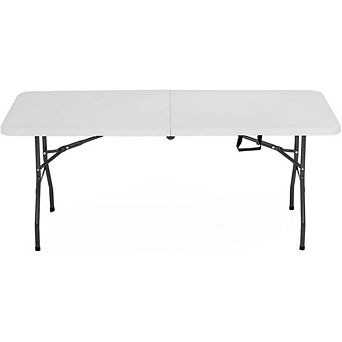 Great Ambitions 6FT Picnic Table Folding Table Camping Table Plastic Table Fold Up Table Lock
