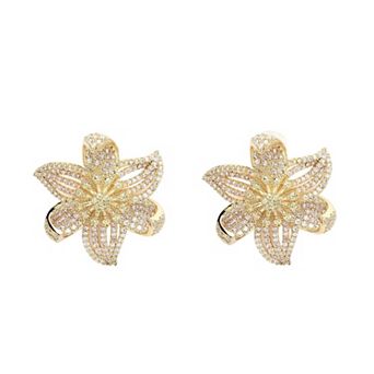 AGP PARIS Diva Collection Cubic Zirconia Gleaming Stud Earrings