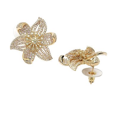 AGP PARIS Diva Collection Cubic Zirconia Gleaming Stud Earrings