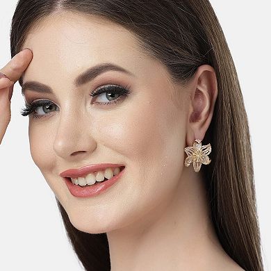 AGP PARIS Diva Collection Cubic Zirconia Gleaming Stud Earrings