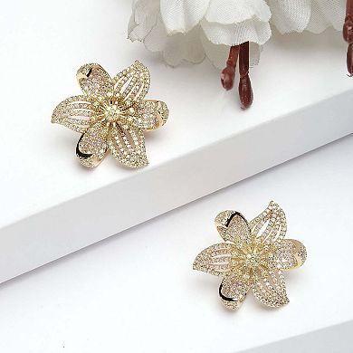 AGP PARIS Diva Collection Cubic Zirconia Gleaming Stud Earrings