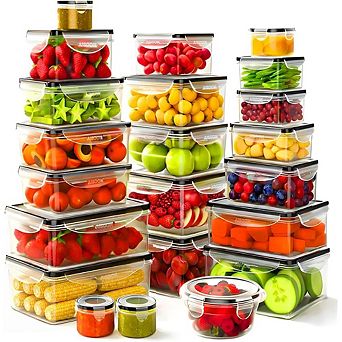 40 pc Large Food Storage Container Set with Lids, Airtight & Leakproof