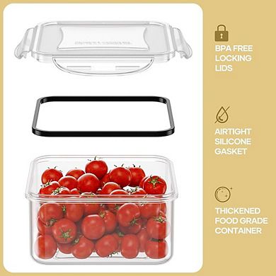 40-Piece Large Food Storage Container Set with Lids, Airtight & Leakproof