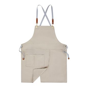 Great Ambitions Crossback Pottery Apron Split Leg with Large Canvas Apron with Adjustable Strap