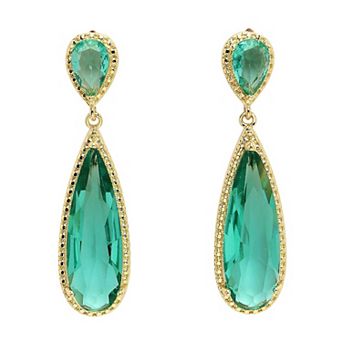 AGP PARIS Diva Collection Sleek Water Droplet Dangle Earrings