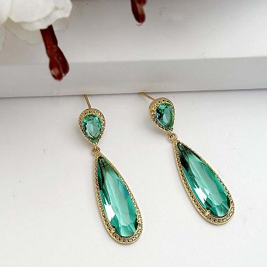 AGP PARIS Diva Collection Sleek Water Droplet Dangle Earrings