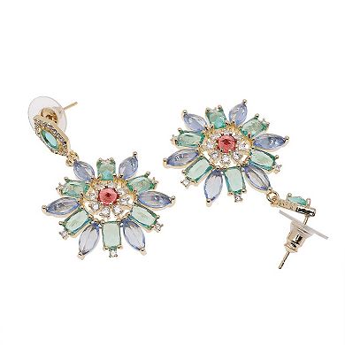 AGP PARIS Light green Floral Drop Earrings