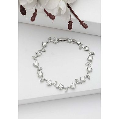 AGP PARIS Diva Sleek Bezel Leaf Bracelet