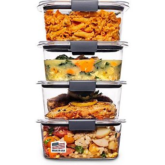 BPA-Free Airtight Food Storage Containers with Lids, 4 pc 4.7 cup for Meal Prep & Lunch