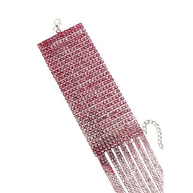 AGP PARIS Diva Collection Pink Glitter Chevron Bracelet