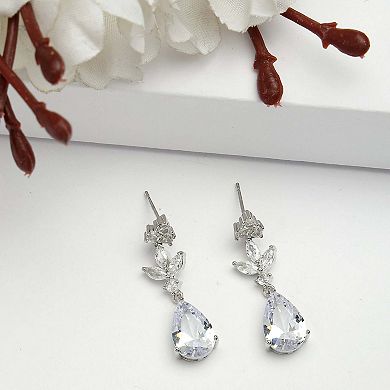 AGP PARIS Diva Collection Delicate Silver Raindrop Earrings