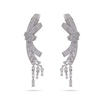 AGP PARIS Dramatic Bow-shaped Drop Earrings