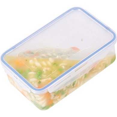 14-Piece Airtight Tall Rectangle Food Storage Set, BPA-Free, Clear