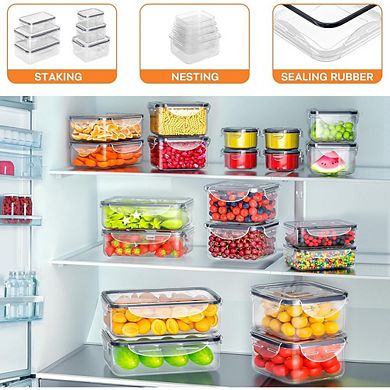 40 PCS Airtight Food Storage Containers with Lids, Leakproof Meal Prep Set
