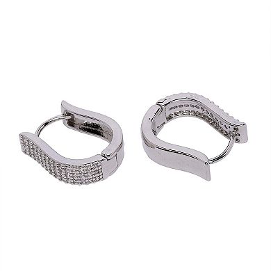 AGP PARIS Radiant Rectangle Hoop Earrings