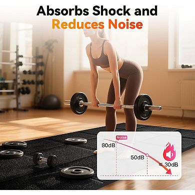 Great Ambitions Treadmill Mat for Hardwood & Carpet Floors, Non Slip Mat Under Treamills, 1/4 Thick