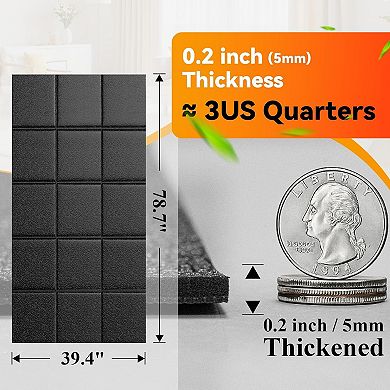 Great Ambitions Treadmill Mat for Hardwood & Carpet Floors, Non Slip Mat Under Treamills, 1/4 Thick