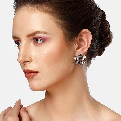AGP PARIS Diva Floral Stud Earrings