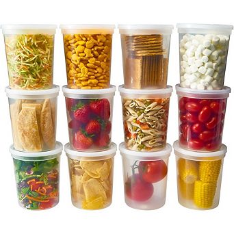 32oz Food Storage Containers, 24-Pack, Leak-Proof, Freezer & Microwave Safe
