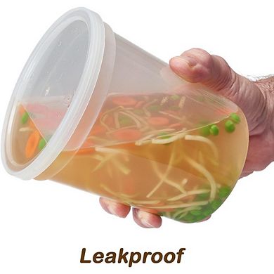 32oz Food Storage Containers, 24-Pack, Leak-Proof, Freezer & Microwave Safe