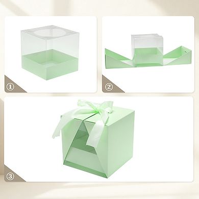 Elegant V-shape Flower Gift Boxes for Gifts 1 Pc 6.5"x6.3"x6.3"