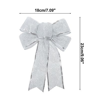 Fabric Gift Bow Decoration 7.09"x9.06" 2 Pcs for Wrapping