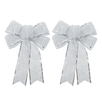 Fabric Gift Bow Decoration 7.09"x9.06" 2 pc for Wrapping