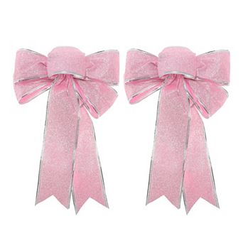 Fabric Gift Bow Decoration 7.09"x9.06" 2 pc for Wrapping