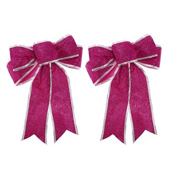 Fabric Gift Bow Decoration 7.09"x9.06" 2 pc for Wrapping