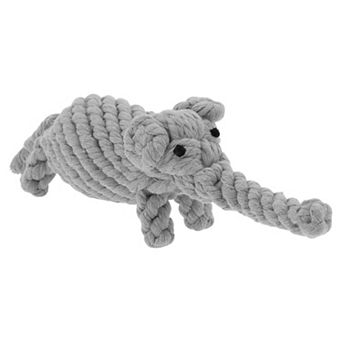 Durable Braided Cotton Teeth Cleaning Rope for Cats Dogs Gray 1 pc