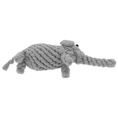 Durable Braided Cotton Teeth Cleaning Rope for Cats Dogs Gray 1 Pc