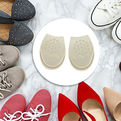 Soft Round Head Shock-absorbing Forefoot Insole Pads Apricot 2 Pairs