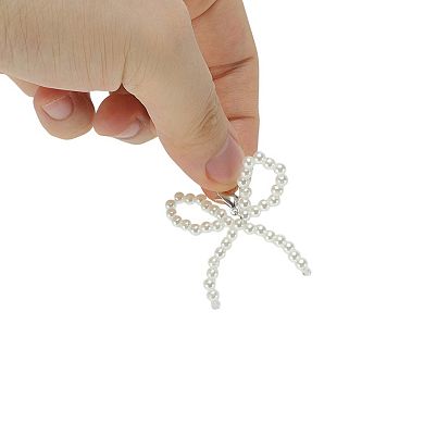 Faux Pearl Bow Shoelace Charms 1 Pair
