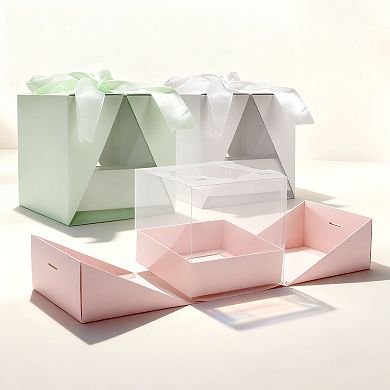 Elegant V-shape Flower Gift Boxes for Gifts 1 Pc 8.46"x7.87"x7.87"