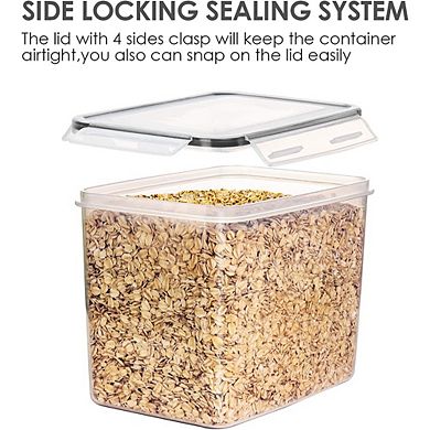 Airtight Food Storage Containers for Pantry, BPA-Free Plastic, 6-Piece Set