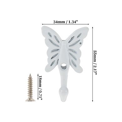 4 Pcs Vintage Wall Hook Zinc Alloy with Screws for Wardrobe Bathroom Kitchen Office