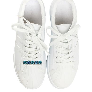 Two-color Rhinestone Shoelace Charms for Customizing Your Footwear 1 Pc