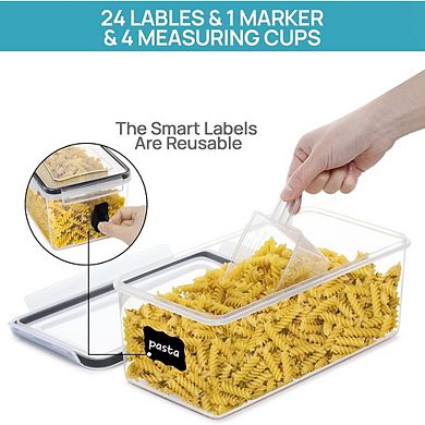 8-Piece Airtight 3.2L Food Storage Containers for Pantry & Pasta