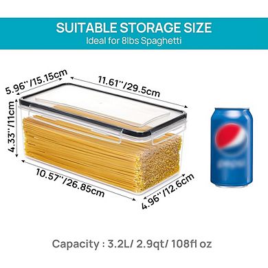 8-Piece Airtight 3.2L Food Storage Containers for Pantry & Pasta
