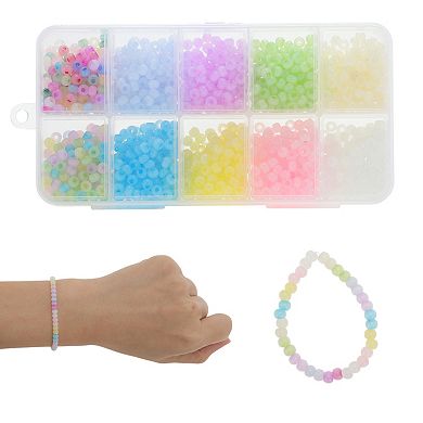 1 Set 4mm Round Glass Beads for Jewelry Making Bracelet Making DIY Crafts Mixed Color