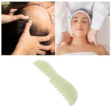 Long Handle Head Massage Comb for Home Green 1Pc