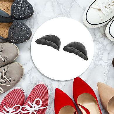 Soft Round Head Adjustable Toe Plugs Black 2 Pairs