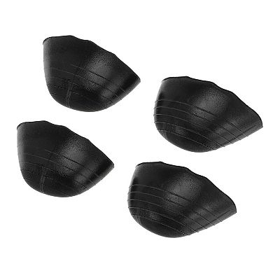 Soft Round Head Adjustable Toe Plugs Black 2 Pairs