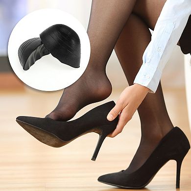 Soft Round Head Adjustable Toe Plugs Black 2 Pairs