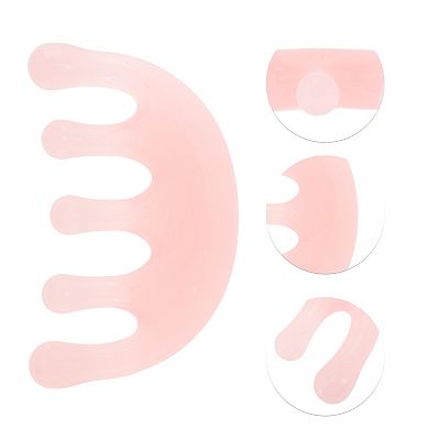1 Pc Crescent-shaped Head Massage Comb for Travel in Pink Color