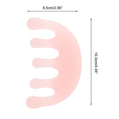 1 Pc Crescent-shaped Head Massage Comb for Travel in Pink Color