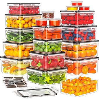 40 pc Airtight Food Storage Container Set with Lids, BPA-Free, Leakproof