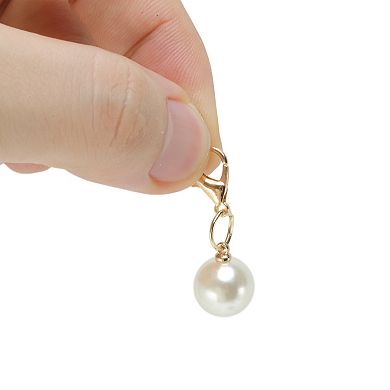 Round Pearl Pendant Shoelace Charms 1 Pair