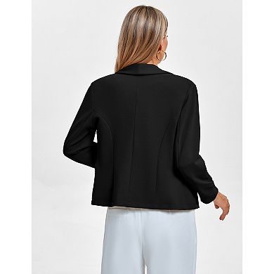 Women's Blazer Business Casual Lapel Collar Long Sleeve Open Front Work Office Suit Jacket Blazer